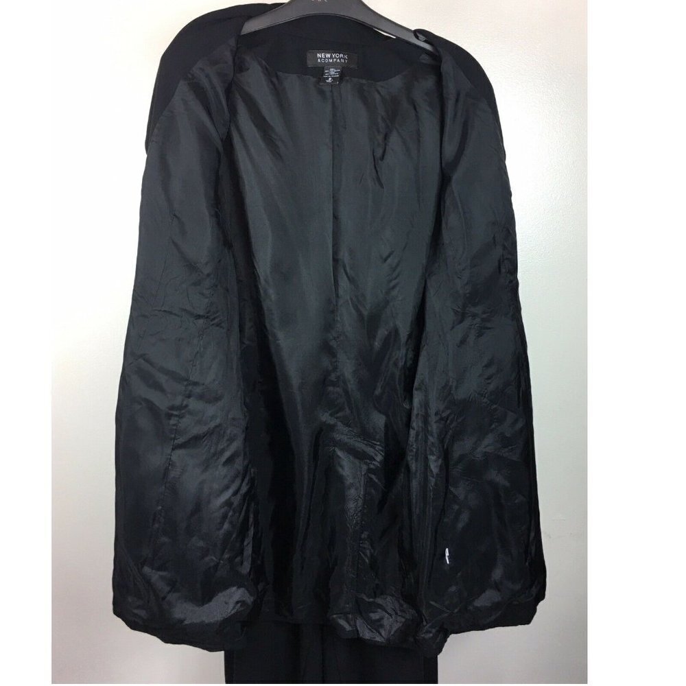 New York & Co Black Button Down Coat Size 8 Two Pockets Contemporary - Picture 6 of 8